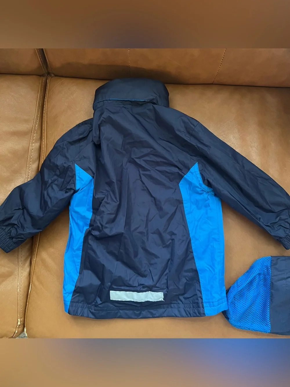 Kids Navy Packable Windbreaker Lightweight Jacket Sz 2T